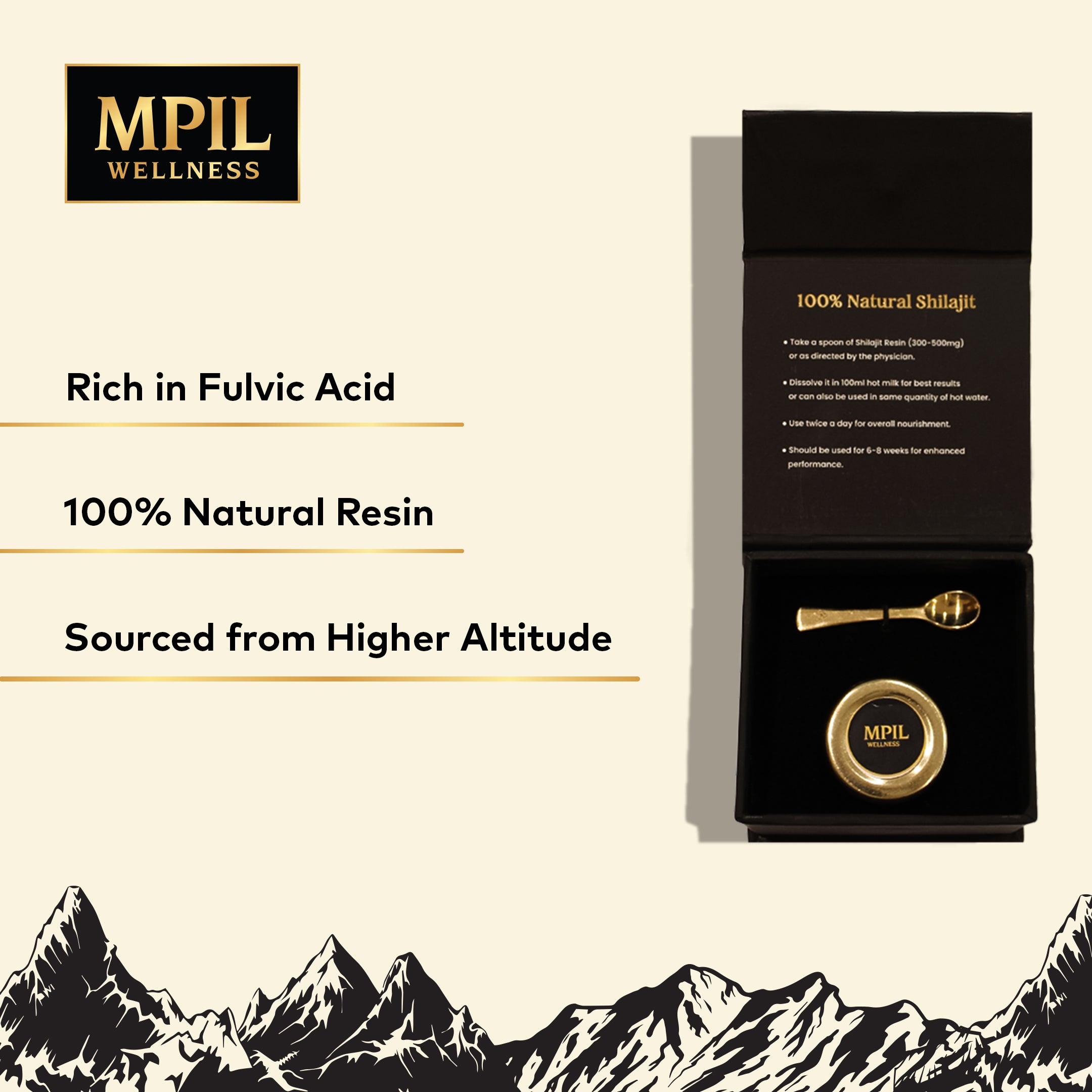 Mpil Wellness Natural Shilajit Resin