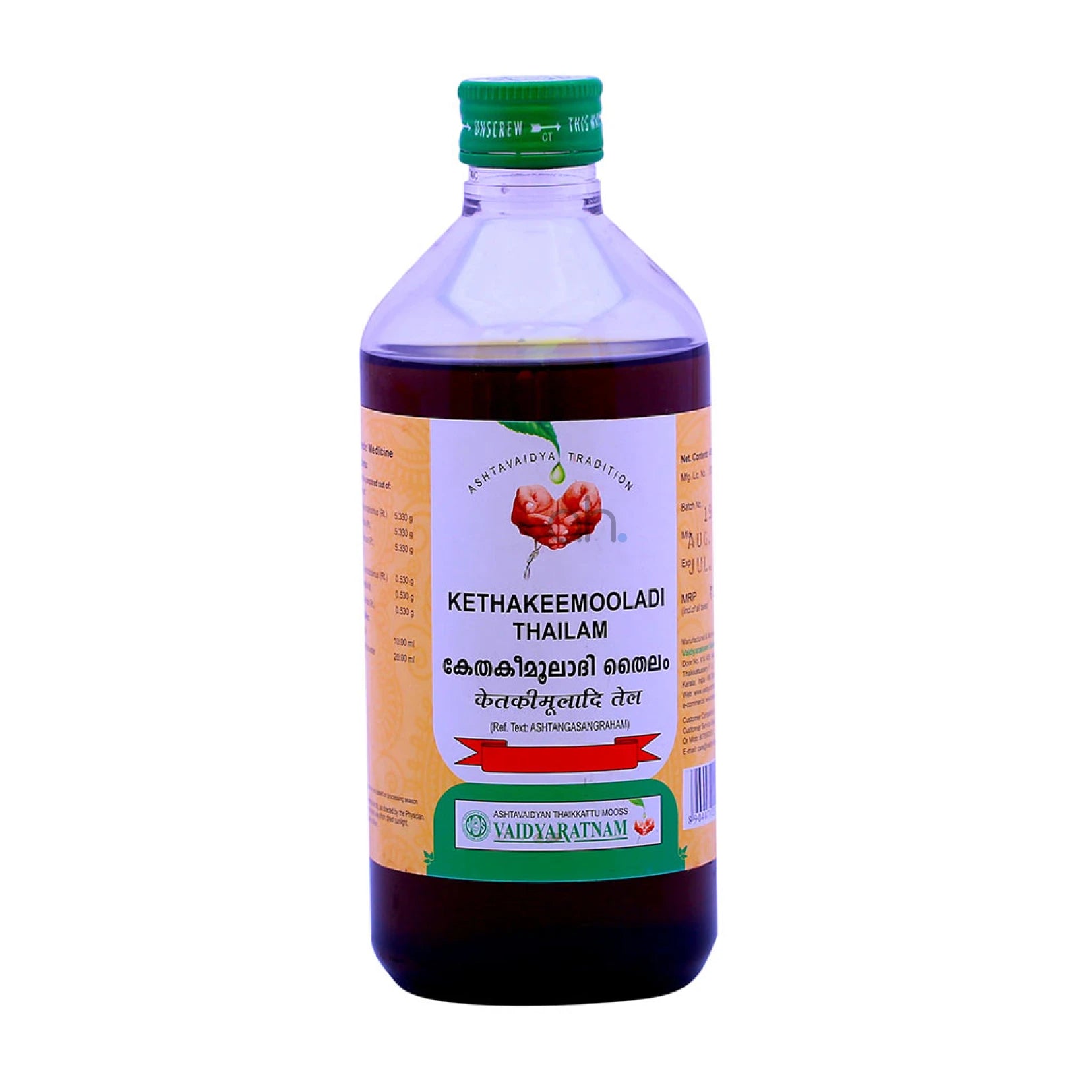 Vaidyaratnam Kethakeemooladi Thailam