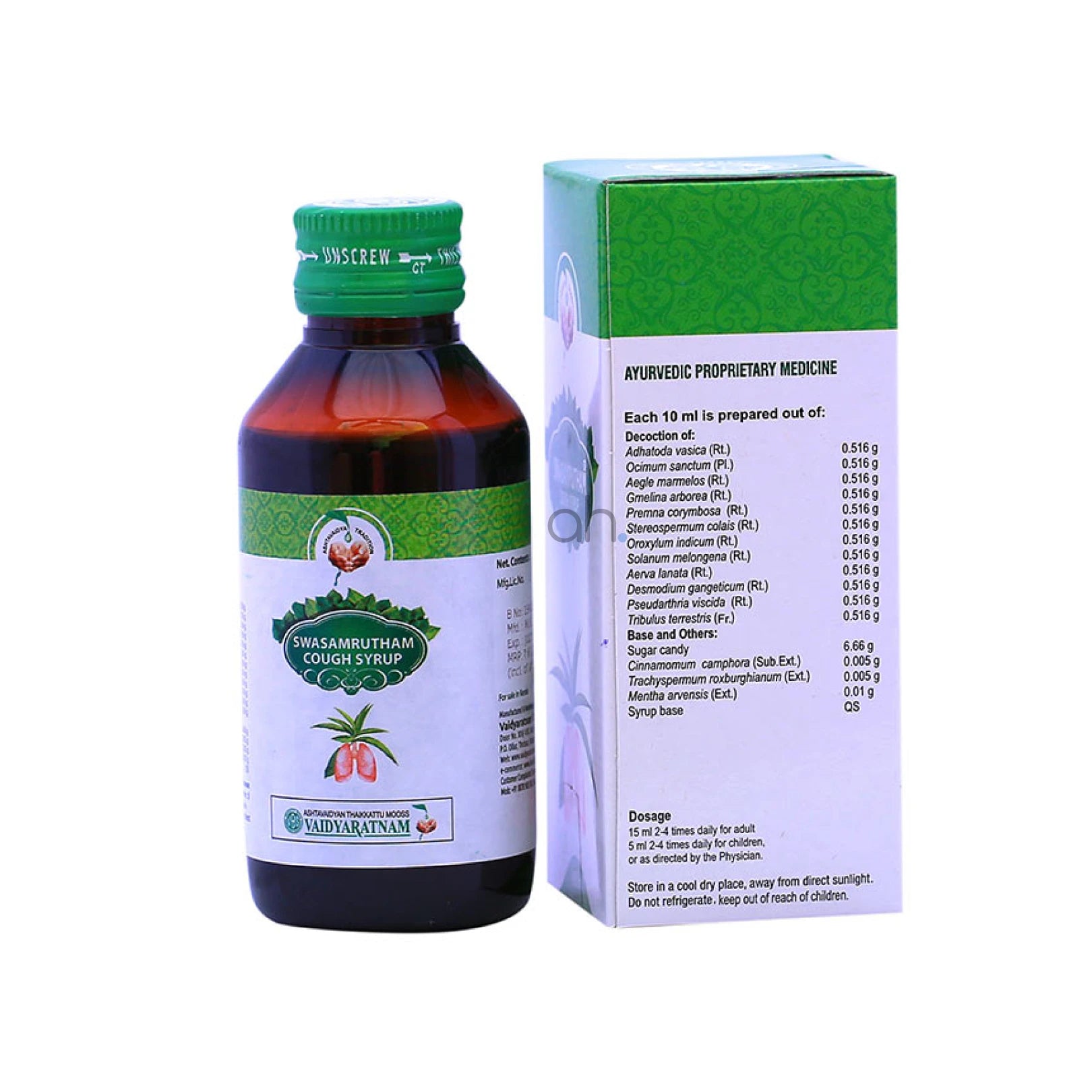 Vaidyaratnam Swasamritham Cough Syrup